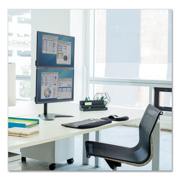 Fellowes® Professional Series Freestanding Dual Stacking Monitor Arm, For 32" Monitors, 15.3" X 35.5" X 11", Black, Supports 17 Lb freeshipping - TVN Wholesale